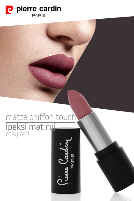 Pierre Cardin Matte Chiffon Touch Lipstick - Rosy Red -178