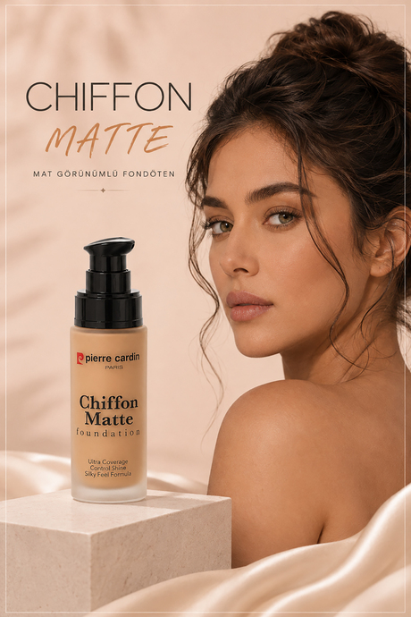 Pierre Cardin Chiffon Touch Mat Görünüm Veren Fondöten-Golden Amber-727