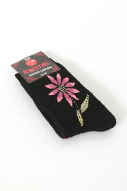 12 Çift Kadın Kalın Kışlık Pamuklu Desenli Çorap