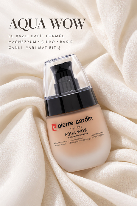 Pierre Cardin Aqua Wow Mineralli Su Bazlı Fondöten Light Skin With Neutral