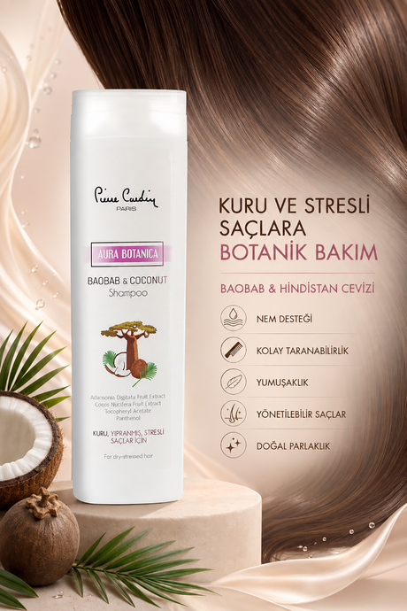 Pierre Cardin Aura Botanica Baobab & Hindistan Cevizi Özlü Şampuan 360 ML
