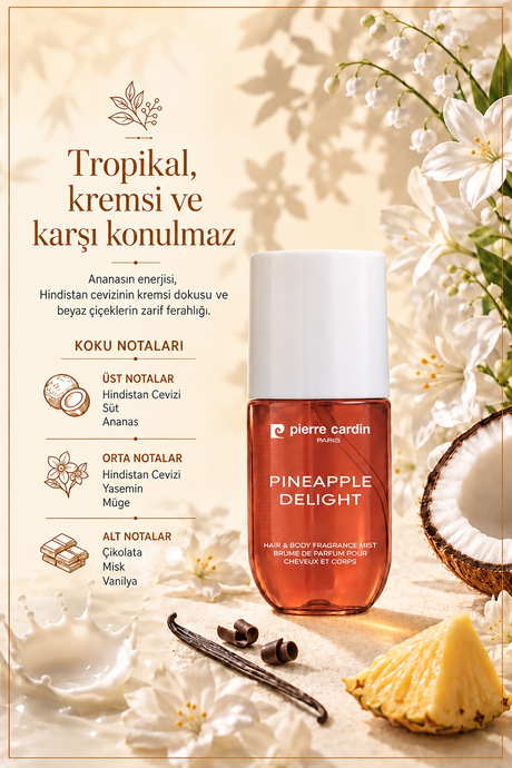 Pierre Cardin Saç ve Vücut Mist - 110 ml - Pineapple Delight (Hair & Body Mist)
