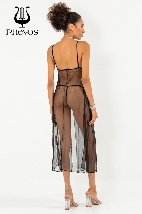 Phevos Dantel Detaylı 2'li Uzun Gecelik Takımı