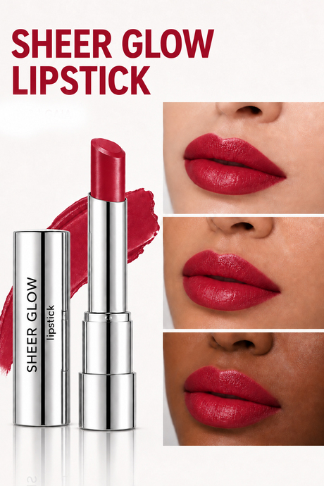 Pierre Cardin Sheer Glow Lipstick - Parlak Bitişli Nemlendirici Ruj - Sugar Pop- 023