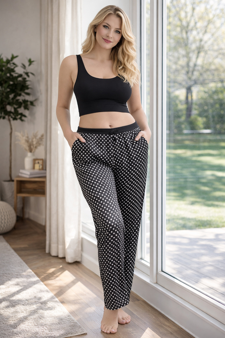 Miorre Puantiyeli Saten Pijama Altı