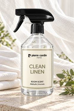 Pierre Cardin Room & Laundry Scent Spray Clean Linen 500 ml - Temiz Çamaşır Ferahlığı Oda ve Çamaşır Kokusu Spreyi