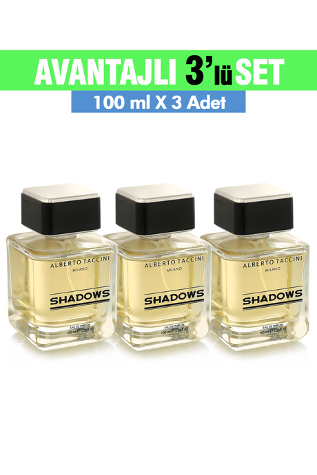 88868 3'lü Set Alberto Taccini SHADOWS Erkek Parfümü - 100 ml