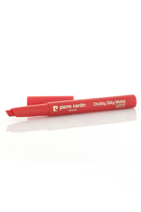 Pierre Cardin Chubby Silky Matte Lipstick –  Waterproof- Suya Dayanıklı Soft Mat Kalem-Ruj-Red Fire-609