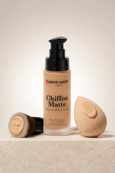 Pierre Cardin Chiffon Touch Mat Görünüm Veren Fondöten-Rose Sand-737