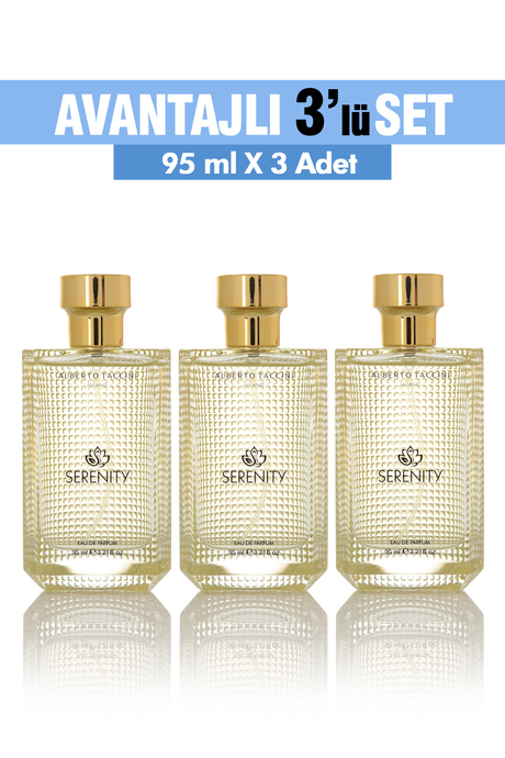 88866 3'lü Set Alberto Taccini SERENITY Kadın Parfümü - 95 ml