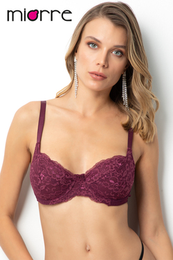 Miorre Balenli Dolgusuz Kapsız Dantel Minimizer Toparlayıcı Sütyen