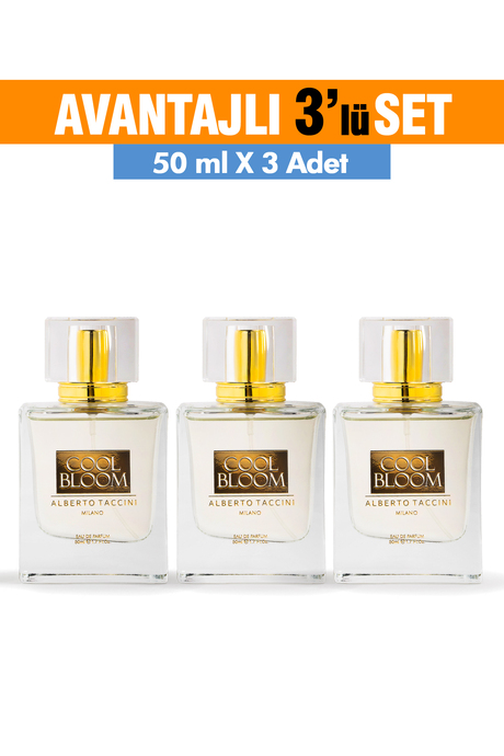 3'Lü Set Alberto Taccini  Cool Bloom Kadın Parfüm 50 ml