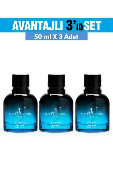 3'Lü Set Alberto Taccini  Kolapsia Erkek Parfüm 50 ml