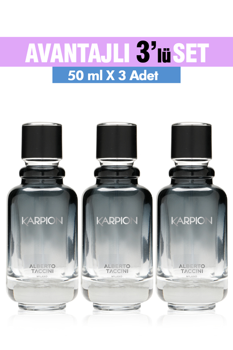 88869 3'lü Set Alberto Taccini KARPION Erkek Parfümü - 50 ml