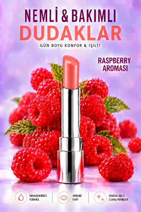 Pierre Cardin Sheer Glow Lipstick - Parlak Bitişli Nemlendirici Ruj - Apricot Silk - 017