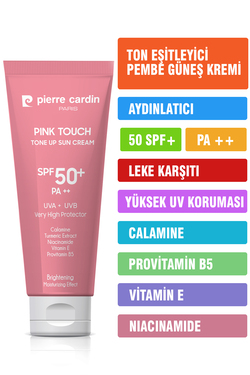 Pierre Cardin Ton Eşitleyici Aydınlatıcı Yüz Güneş Kremi Pink Touch Tone-Up SPF50+/PA++ – 50 ml