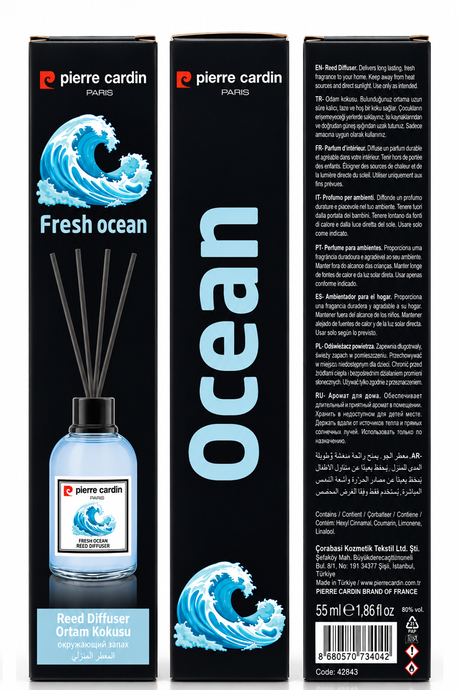 Pierre Cardin Reed Diffuser 55 ml - Ocean - Oda Kokusu