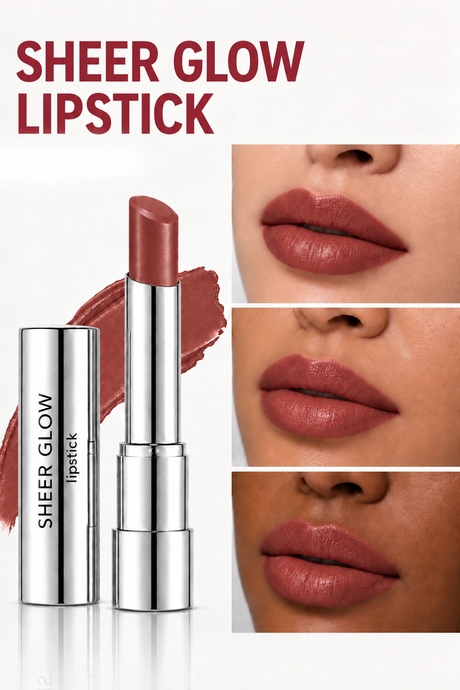 Pierre Cardin Sheer Glow Lipstick - Parlak Bitişli Nemlendirici Ruj - Muse - 013