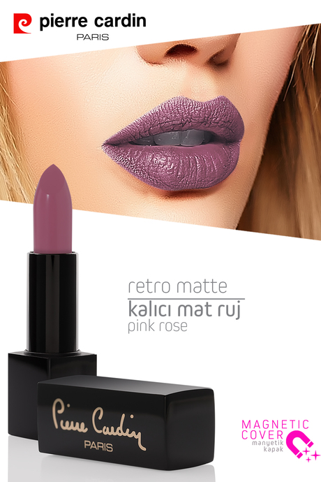 Pierre Cardin Retro Matte Lipstick -Pink Rose -136