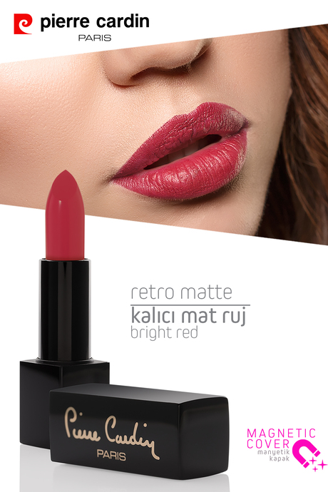 Pierre Cardin Retro Matte Lipstick -Bright Red -151