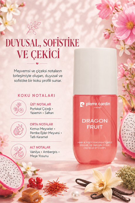 Pierre Cardin Saç ve Vücut Mist - 110 ml - Dragon Fruit (Hair & Body Mist)