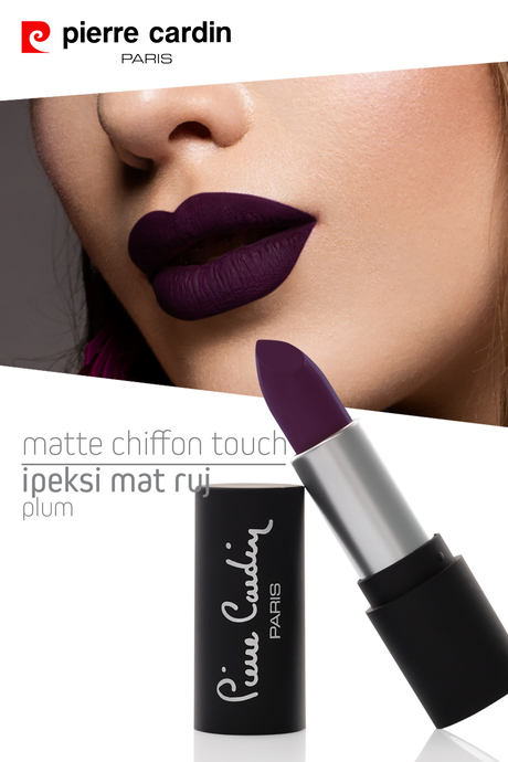 Pierre Cardin Matte Chiffon Touch Lipstick -Plum -195