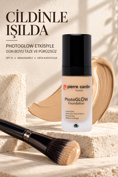 Pierre Cardin Photoglow Aydınlık Veren Fondöten Medium Skin with Very Warm