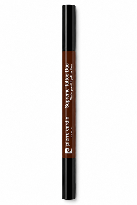 Pierre Cardin Supreme Tattoo Duo Waterproof Eyeliner Pen – Brown-01 - Suya Dayanıklı Çift Uçlu Eyeliner