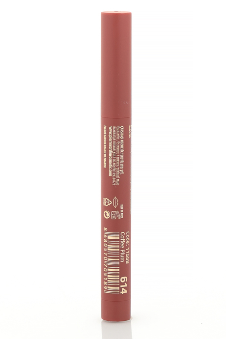 Pierre Cardin Chubby Silky Matte Lipstick –  Waterproof- Suya Dayanıklı Soft Mat Kalem-Ruj-Coffee Plum-614
