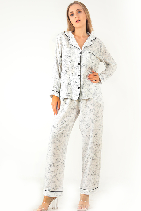DoReMi Sweat Floral Uzun Kollu Kadın Pijama Takım