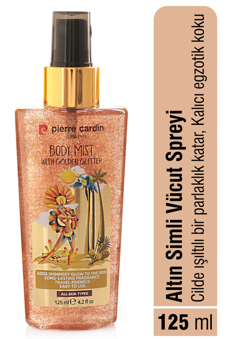 Pierre Cardin Body Mist With Golden Glitter-Altın Simli Vücut Spreyi-125 ml