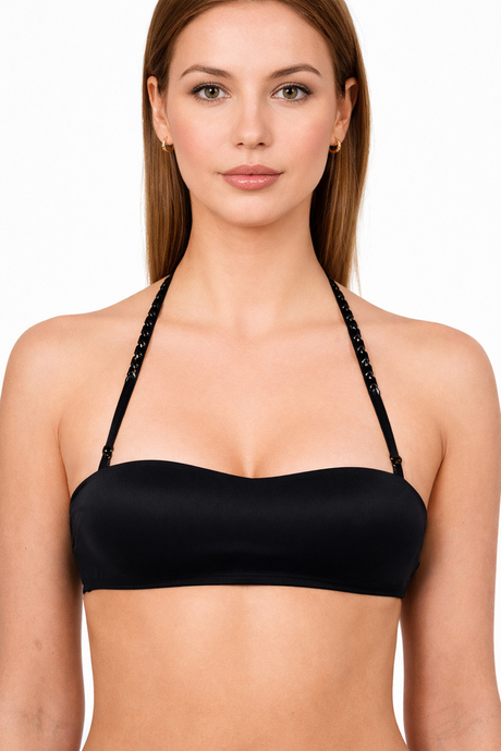 Miorre Siyah Taşlı Sütyen Askısı